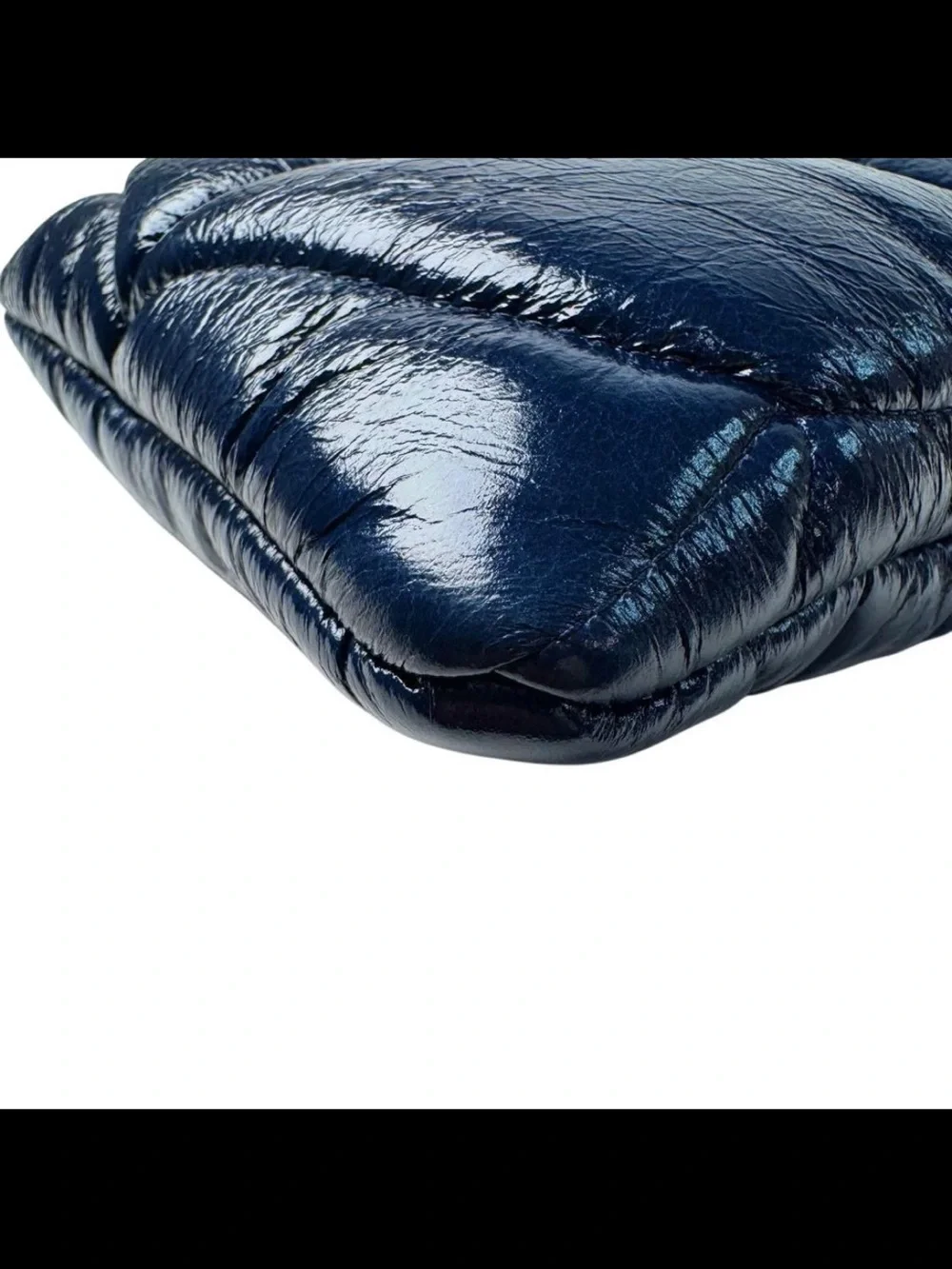 Mulberry Patent Quilted Crossbody in Navy